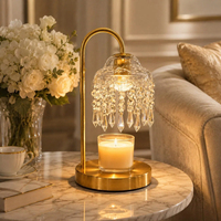 Luxe Valentijnscadeau Slimme Kristallen Kaarsenwarmer Lamp met Timer voor Vrouwen Kerst Herfst Huisdecoratie