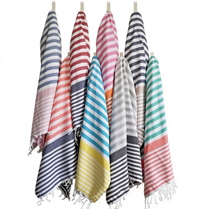 Hot Selling Eco-Friendly Turkish Towel Beach Pestemal Bath <b>Face</b> Towels with Tassels Quick-Dry & Breathable Sand-Free - Product Image 1