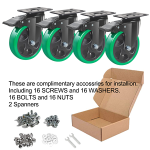 2,5/<span class=keywords><strong>3</strong></span>/4/5/6 Zoll Industrie Werkzeugs chrank Wagen drehbar grün PVC/PU Lenk rollen Großhandel Hochleistungs-Lenk rollen - Product Image 5