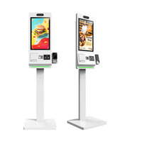 VETO Kiosque de commande en libre-service intérieur Imprimante scanner de code QR Kiosque de paiement tactile 18.5 32 pouces pour restaurants debout au sol