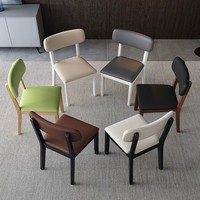Chaise de salle à manger moderne en bois massif avec siège rembourré, style mid-century, pour restaurant, café, hôtel, maison, avec dossier confortable en bois