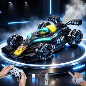 Voiture de course télécommandée Dwi Dowellin RC 4x4 Formule F1 <span class=keywords><strong>Drift</strong></span> Smoke, 2,4 GHz, contrôle gestuel par capteur, course sportive 360° °   Rotation 3 Lumières - Product Image 1