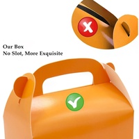 Service OEM & ODM, plusieurs tailles disponibles, carton blanc épais de 300 g, boîtes cadeaux pour fêtes, emballées à plat, avec poignées