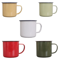 Mug émaillé par sublimation vintage, tasses personnalisées mugs de camping personnalisables, mugs par sublimation gobelet à café tasses en acier émaillé
