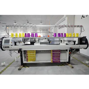 1500w Single System 1+1 Head Computerized Flat Automatic Knitting Machine For Collar Cuffs