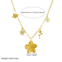 Collier pendentif fleur exagérée personnalisé Collier polyvalent mode Chokers croix chaîne accessoires bijoux pour femmes TGXL8675