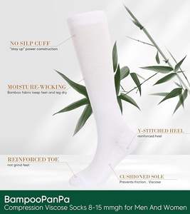 Bambu varis çorabı koşu bisiklet seyahat için mezun destek düz renk siyah beyaz lacivert bambu varis çorabı - Product Image 2