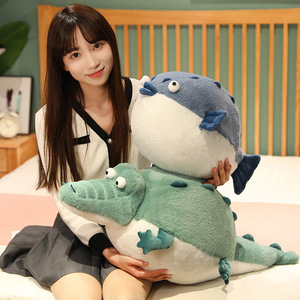Peluche Crocodile Gonflable Mignonne et Tendance, Coussin Confortable Unisexe, Compagnon de Sommeil, Cadeau pour Enfants - Product Image 3