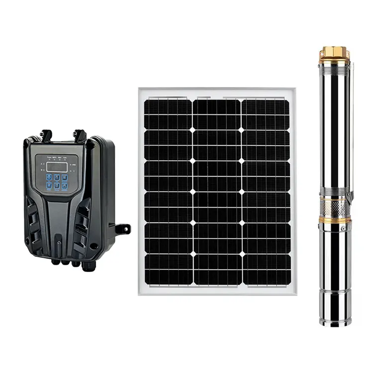 Lange Levensduur Plastic Impller 1.25Inch Dc 24V Borstelloze Dc Solar Waterpomp Voor Diepe Put