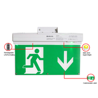 Panneau de sortie à LED Éclairage d'urgence Vente en gros Panneau de sortie à LED mural Éclairage d'urgence Couloir Panneau de sortie à LED 4 en 1 Éclairage d'urgence
