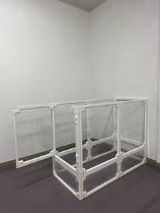 Şeffaf plastik çatı köpek çit kafes küçük orta köpekler için montaj gerekli kapalı kullanım her mevsim Bichon Teddy sınır ötesi - Product Image 3