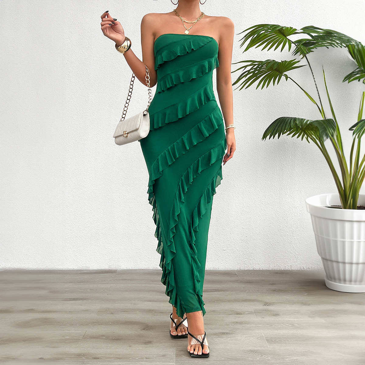 A Sexy Solid-color, Form-fitting and Strapless Dress for Women's Spring and  Summer| Alibaba.com
