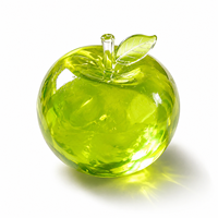 Nouveauté 2026 : Jouet Squishy Pomme Verte Réaliste en Gelée Cristalline TPR Maltose à Rebond Lent, Jouets Anti-Stress à Presser pour Enfants