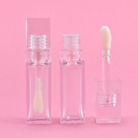 Gloss à lèvres carré teinte glaçure bouteille d'huile conteneur vendeur tubes de gloss à lèvres personnalisés paquets clair vegan nude lipgloss marque privée