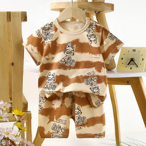 Conjunto de Ropa de Verano para Niñas de Algodón Transpirable, Camiseta Informal con Estampado Digital de Dibujos Animados y Cuello en V, Tallas 1-6 Años - Product Image 5