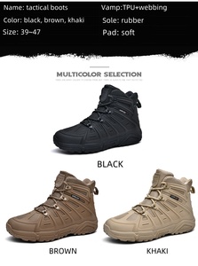 Bottes Tactiques pour Hommes, Imperméables, Style Désert, Chaussures de Sécurité Professionnelles, Escalade, Sport, Randonnée en Extérieur, Combat - Product Image 4