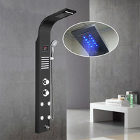 Panneau de douche en acier inoxydable 1019 avec accessoires de robinet de salle de bain pour salle de bain et douche