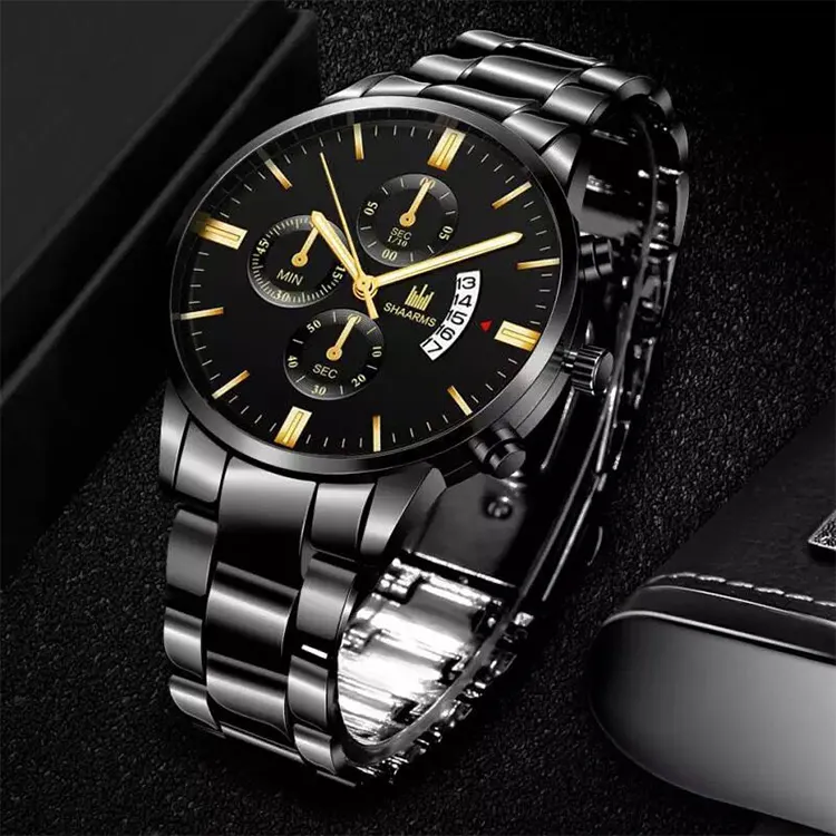 Factory Wholesale Reloj Hombre Alloy Men Watches Luxury Stainless Steel Watched Men Wrist Watches For Men