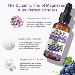Gouttes liquides de magnésium, complément alimentaire pour le sommeil, avec vitamine D3, K2, B6, calcium, racine de valériane pour une humeur calme, la santé des muscles et des os - Product Image 6