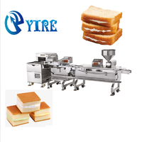 Machine de remplissage automatique de gâteaux à farce Machinesemi-Cut miche de pain faisant la ligne de production de sandwich équipement de restaurant