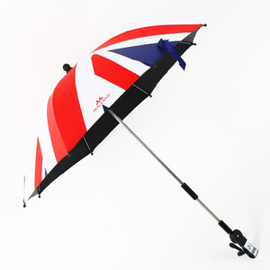 Parapluie de voyage portable bleu mini en polyester avec pince pour poussette bébé, vente en gros d'usine sur mesure - Product Image 6