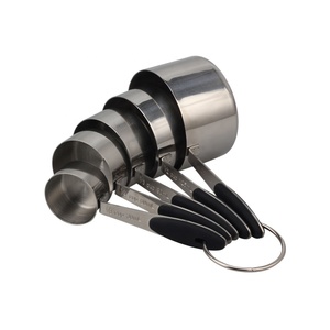 Stainless Steel Measuring Cups, 5 Piece <b>Stackable</b> Measuring Set - Product Image 1