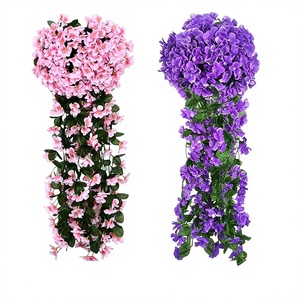 <span class=keywords><strong>Fiori</strong></span> Artificiali di Glicine Viola <span class=keywords><strong>da</strong></span> Appendere, Decorazione per Matrimoni, Casa e <span class=keywords><strong>Balcone</strong></span> con Tecnica di Stile a Cesto Sospeso - Product Image 1