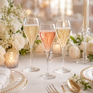 Verre à <span class=keywords><strong>champagne</strong></span> élégant à longue tige, verre en cristal transparent en forme de tulipe pour hôtels, mariages, banquets, bars, restaurants gastronomiques - Product Image 1