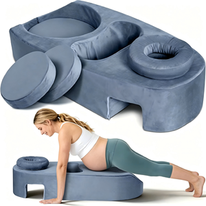 Coussin de massage de grossesse avec appui-tête, soutien complet du corps pour soulager les douleurs lombaires, oreiller de maternité en forme de U pour chirurgie mammaire - Product Image 1
