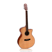 Solid Top Acoustic Guitar 40 Inch GA Acoustic Guitar Solid Spruce Cedar Top Mahogany Back Side Premium Guitar