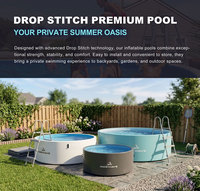 Piscine gonflable de plongeon haut de gamme en Drop Stitch pour jardin, piscine extérieure, logo personnalisé, vente en gros pour les distributeurs