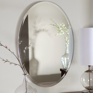 Miroir mural décoratif sans cadre, irrégulier, moderne, pour la décoration de salle de bain d'hôtel, vente en gros - Product Image 2