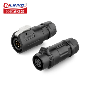 Cnlinko M12 IP68 không thấm nước nhanh chóng khóa 6 pin cắm và ổ cắm Bảng điều khiển gắn kết nối - Product Image 5