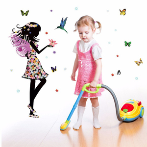 Removable Cô Gái Phòng Ngủ Trang Trí Nội Thất Cổ Tích Wallsticker 3D Tường Sticker PVC Sticker 1 Cái/Opp Túi Một Tấm 50*70Cm, Như Dưới Đây - Product Image 5