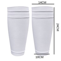 Chaussettes de football tricotées double couche respirantes en maille élastique avec protège-tibias et poche renforcée haute élasticité