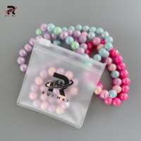 Sac à fermeture éclair en PVC recyclable personnalisé de 9*12 cm avec logo imprimé sur écran pour l'emballage de cosmétiques, de bijoux, de colliers et de bagues