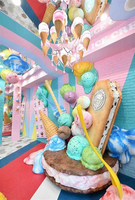 Sculptures en mousse personnalisées, artisanat en polystyrène, personnage, crème glacée, événements de jeu, décoration géante de beignets, faux cupcakes, fête, bonbons