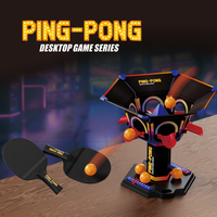 Série de jeux de ping-pong de bureau 3 en 1, appareil d'entraînement convertible avec filet et raquettes pour un jeu interactif et amusant de tennis de table