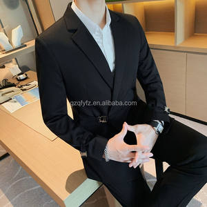 <strong>Mens</strong> Fashion <strong>Blazer</strong> <strong>Men</strong> Plus Size Jackets Single Breasted Business <strong>Men's</strong> Formal Suit Slim Fit <strong>Tweed</strong> Suit Factory Customization - Product Image 1