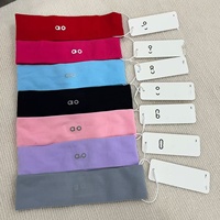 Bandeau de yoga large sans couture AITONG, couleur unie, tricoté, élastique, absorbant la transpiration, pour le sport