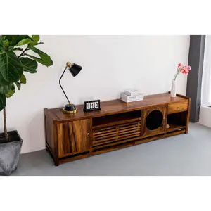 Rắn Walnut Bằng Gỗ TV Đứng TV Giải Trí Đơn Vị Hiện Đại Mới Trung Quốc TV Console