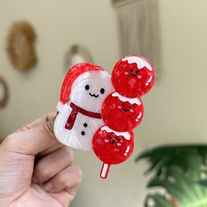 Creative Cartoon Snowflake Hair Claw Clip Cute Snowman Acetate Shark Clip for Christmas Series Hair Styling - Product Image 3