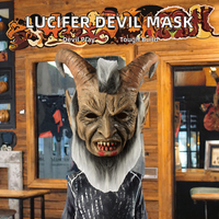 BAIGE Lucifer masque facial diable Cosplay masques Anime Mascaras Halloween démon Latex sérigraphié masques de fête costumes de terreur