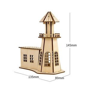Meilleure vente <span class=keywords><strong>tour</strong></span> de construction en bois Puzzle jouet éducatif vacances bureau artisanat décoratif - Product Image 1