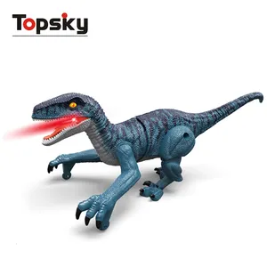 Topsky 2.4G 5通道恐龙机器人玩具带光和声音塑料电动行走遥控恐龙玩具