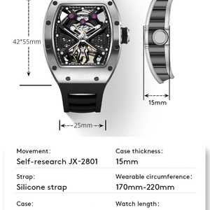 Reloj Mecánico de Moda para Hombre, Reloj Mecánico Tourbillon, Relojes Mecánicos Auténticos, Regalos Empresariales para Hombre - Product Image 2