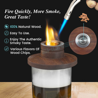 Kit de fumeur de Cocktail personnalisé avec torche et pierres de glace et 4 types de Chips en bois, emballage en boîte d'avion pour les amateurs de whisky