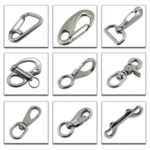Rigging Hardware Stainless Steel Clip Spring Snap Hook And Carabiner For Fishing