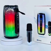 Haut-parleur portable Bluetooth Kasinuo Hot V5.3 2026 avec éclairage LED RGB, affichage lumineux, sans fil, sortie 10W, pour ordinateur, karaoké, application et carte mémoire