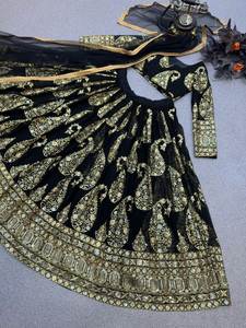 2023 Designer indien et pakistanais mariée Lehnga Choli vente chaude fête de mariage porter des vêtements fabriqués en Inde - Product Image 3